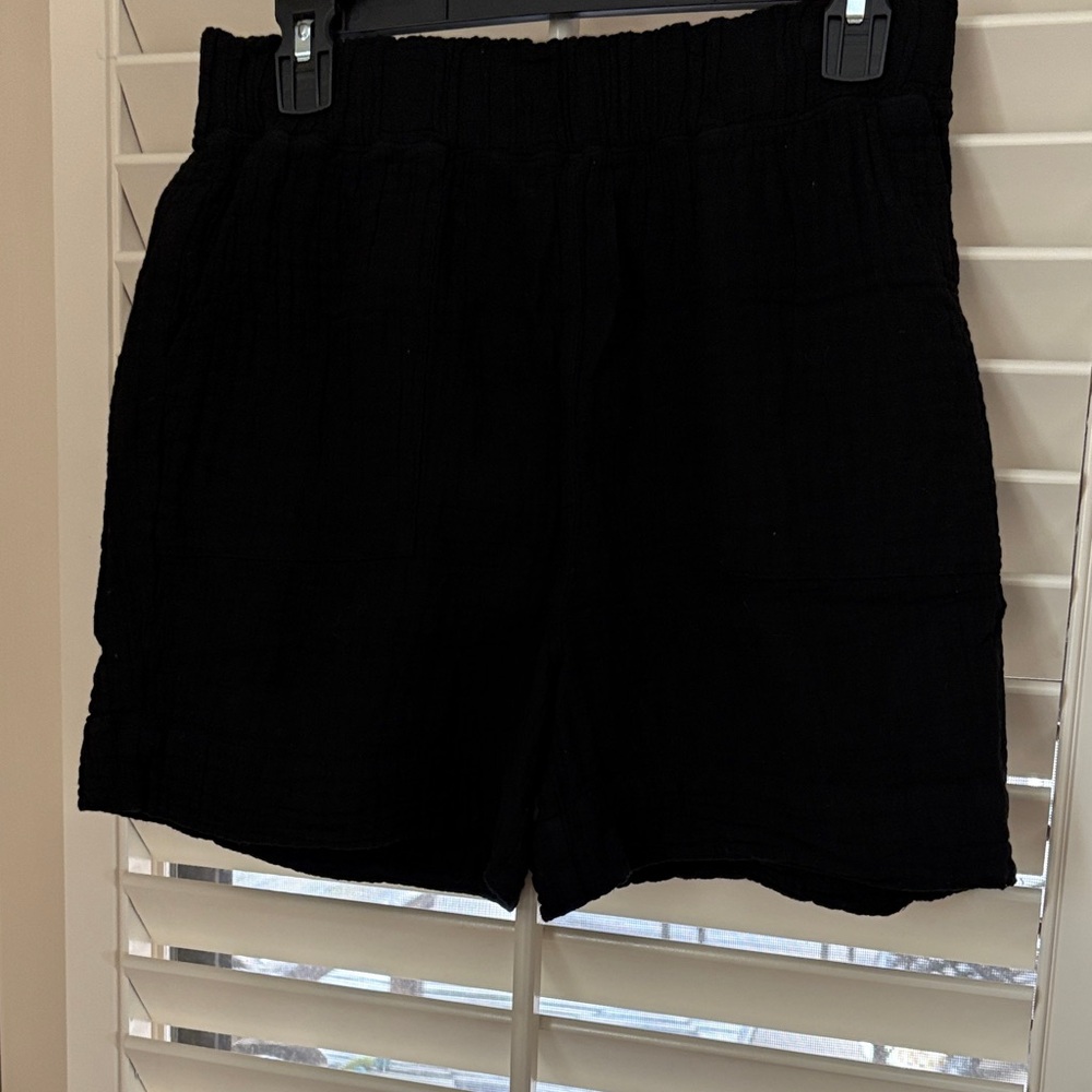 Black gauzy shorts